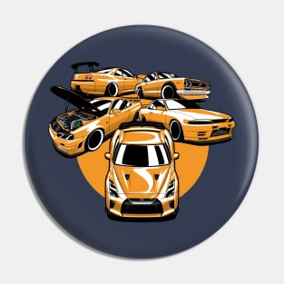 Mix Of Yellow GTR JDM Pin