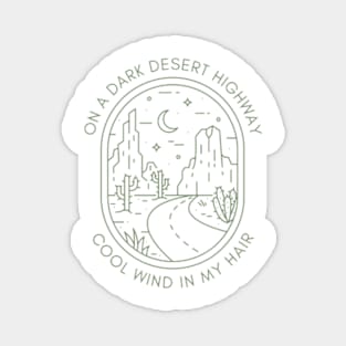 Desert Night Highway Road Succulent Magnet