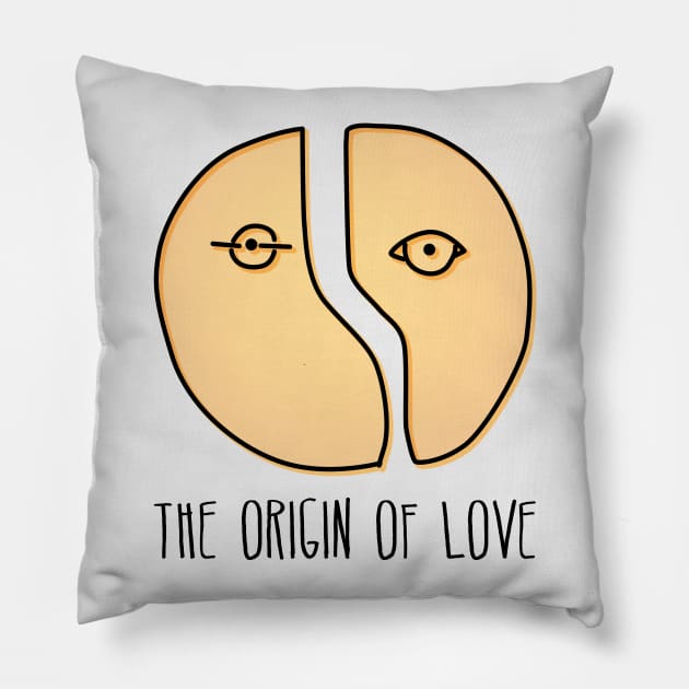 The Origin Of Love Pillow by byebyesally