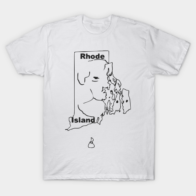 A funny map of Rhode Island - 2 - Rhode Island - T-Shirt