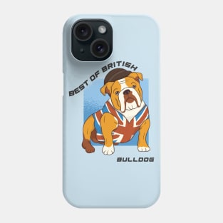 British bulldog wearing union jack vest Phone Case