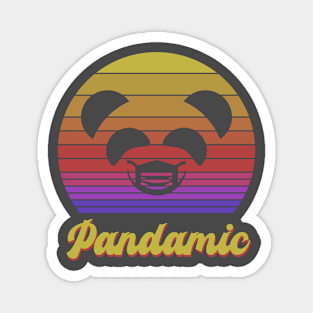 Pandemic Sunset Panda Pandamic Magnet