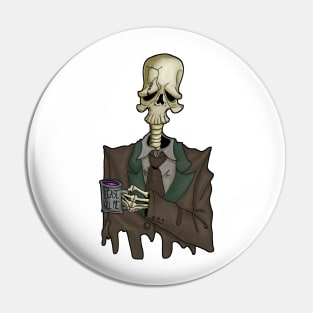 Tired Skeleton Pin