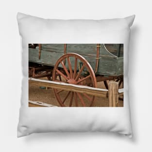 Red Wagon Wheel Pillow