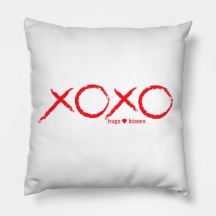 XOXO: Hugs and Kisses in Red Pillow