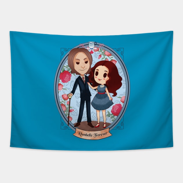 chibi rumbelle Tapestry by Audrey_Molinatti