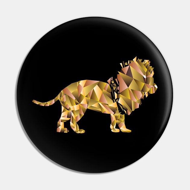 Gold Lion Pin by Bheki