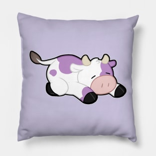 Sleepy Cow - Purple Pillow