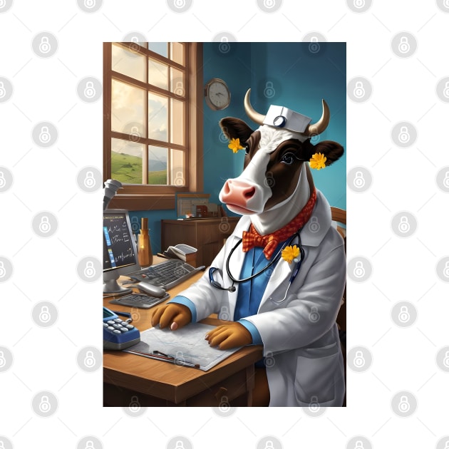 Doctor cow in her clinic by Spaceboyishere