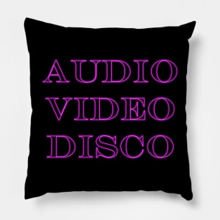 Audio Video Disco -- Latin Font Pillow