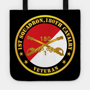 1st Squadron, 180th Cavalry Branch Veteran - Red - White X 300 Tote