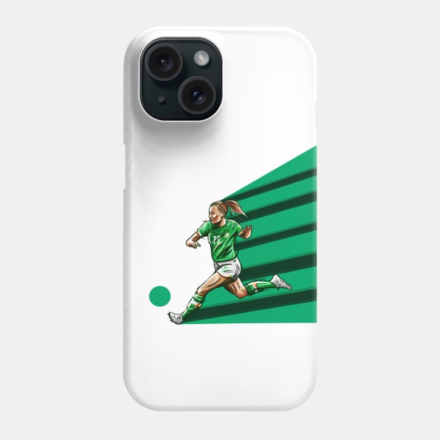 Katie McCabe- Ireland Womens National Team Football Artwork Phone Case by barrymasterson