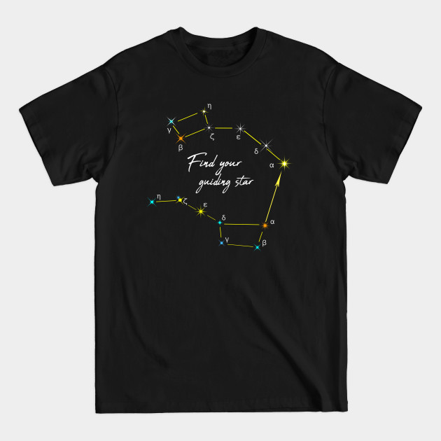 Discover Constellations URSA MAJOR, MINOR, Polaris star - Polar Star - T-Shirt