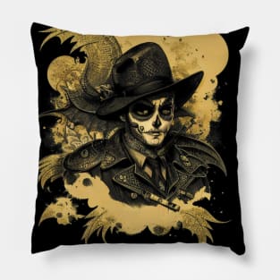 The Ancient Calavera Crime Syndicate (Day of The Dead) Pillow