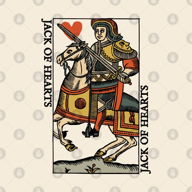 Antique Character of Playing Card Jack of Hearts by KewaleeTee