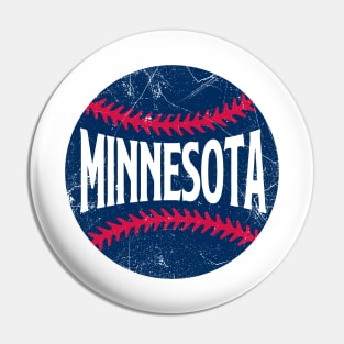 Minnesota Retro Baseball - White Pin