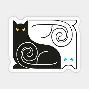 Yinyang Cats Magnet