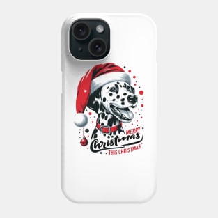 "Spotty Santa Paws - A Dalmatian Christmas Delight" Phone Case