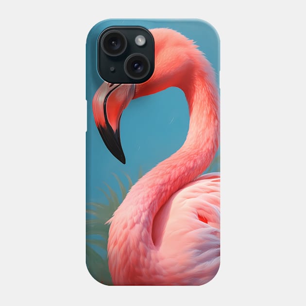 Beautiful Pink Flamingo Portrait Phone Case by designs4days