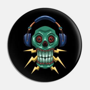 Skull of music Pin