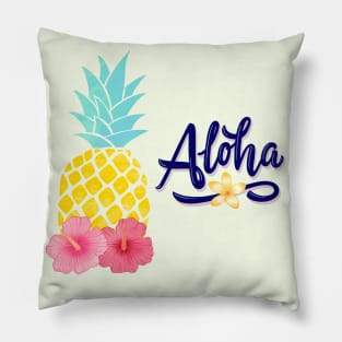 Aloha vibes with pineapple Pillow