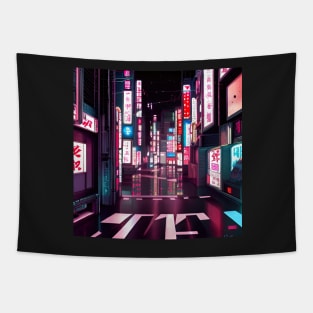 Cyberpunk Street View Tapestry