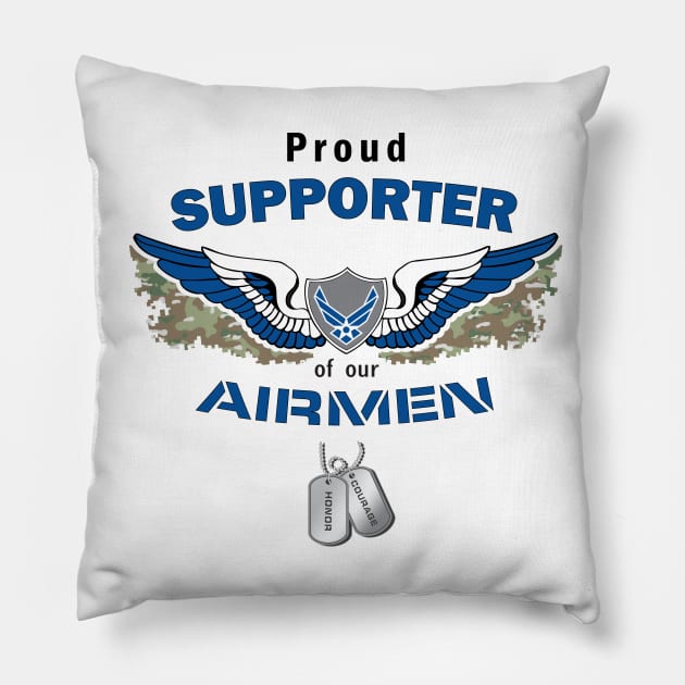 Support our Airmen Pillow by krisk9k