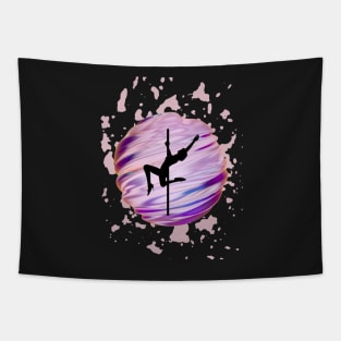 Pole Dancer In The Pink Sphere Tapestry