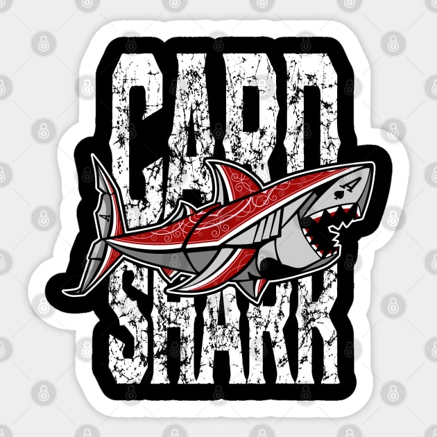 Card Shark - White - Las Vegas - Sticker