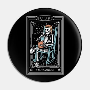 Tarot Card Funny Chilling Skeleton Pin