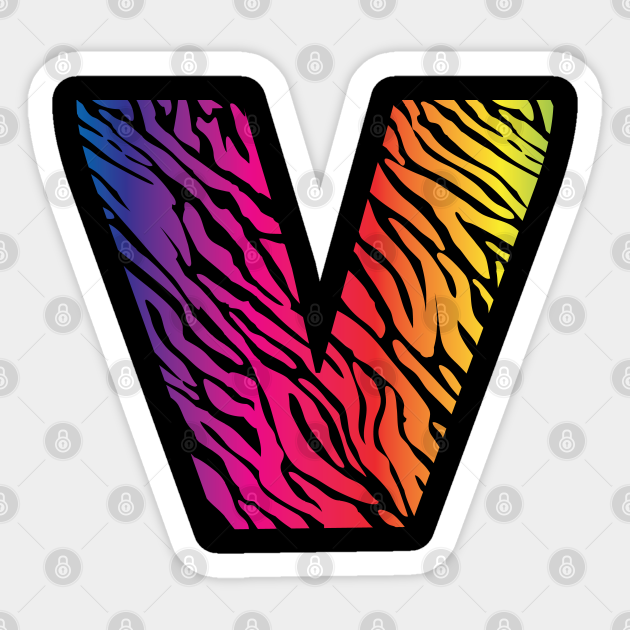 Letter V - Animal Print - Letter V Animal Print - Sticker | TeePublic Letter V - Animal Print - Letter V Animal Print - Sticker | TeePublic