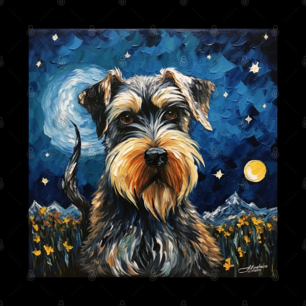 Standard Schnauzer Painting by NatashaCuteShop