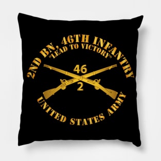 2nd Bn 46th Infantry Regt - Lead to Victory - Infantry Br Pillow