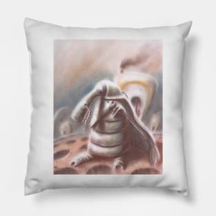 Weevilhead in Cob Town Pillow