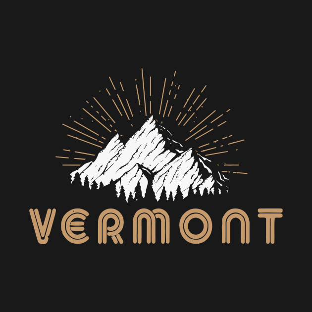 Discover Retro Style Vermont Gift, VT Souvenir, Mountains - Vermont - T-Shirt