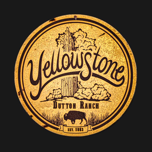 Aged yellowstone sign buffalo by RedRock_Photo