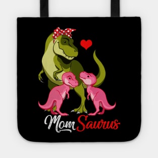 Momsaurus T-Shirt T-rex Mom Saurus Dinosaur Tote