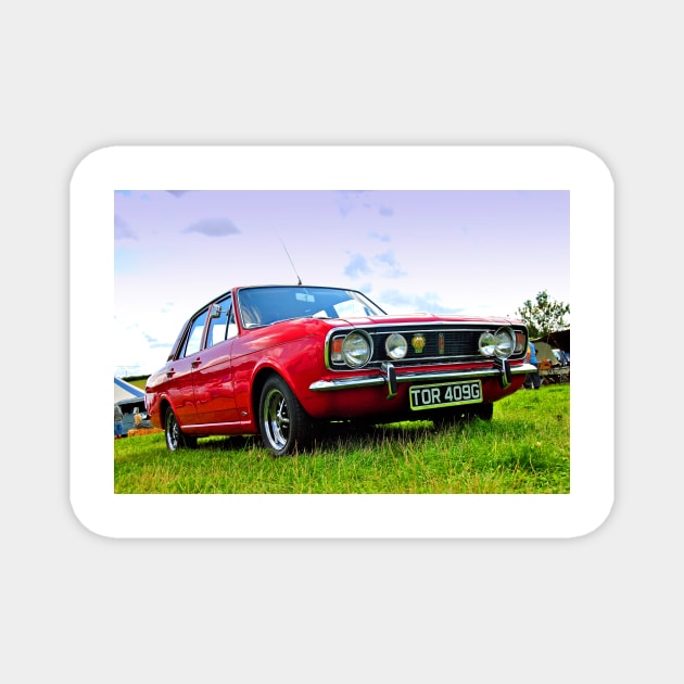 Ford Cortina MK 2 Magnet by AndyEvansPhotos