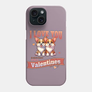 Valentines Love with Corgi's Phone Case