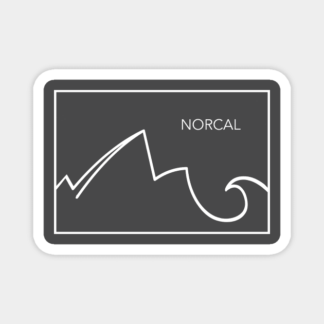 NorCal minimalist design Magnet by pholange