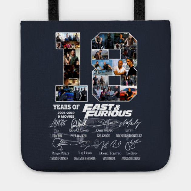 18 Years of Fast and Furious Signature Thank You For The Memories Awesome
