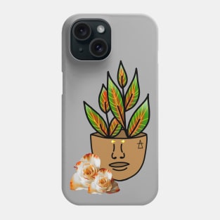 Tropical House Plant - White & Orange Rose Phone Case