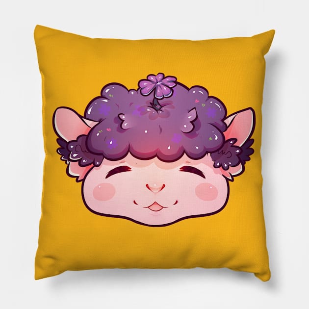 Purple Sheep Pillow by Melpchen