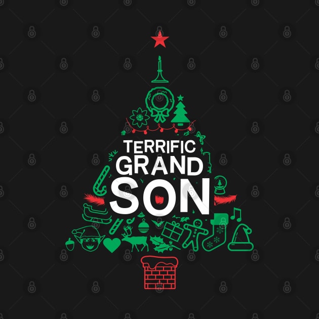Terrific Grandson - Xmas Tree - Christmas by Vector-Artist