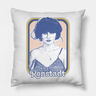 Linda Ronstadt /// Original Retro 1970s Style Fan Art Design Pillow