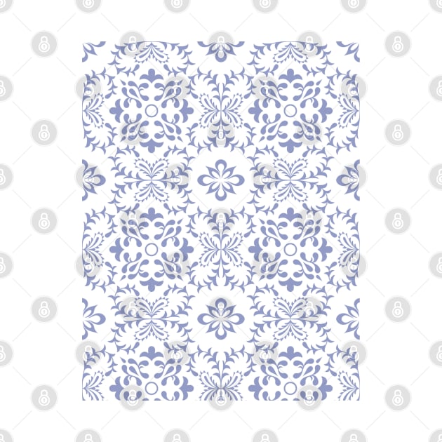 Vintage Colonial Inspired Toile Pattern in Blue-Gray by StuffWeMade