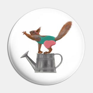 Squirrel yoga Pin