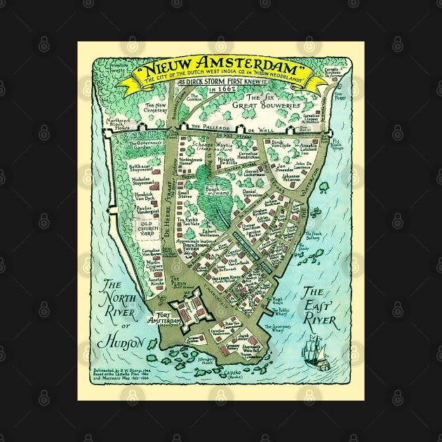 Early New York Map by ArtShare