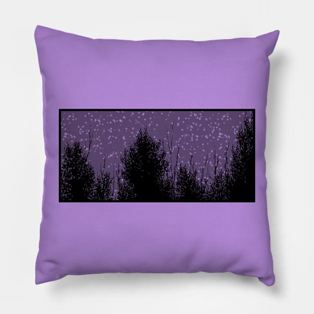 At night in the Forest Pillow by Narithian