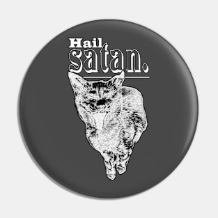 Hail Satan Kitty Pin